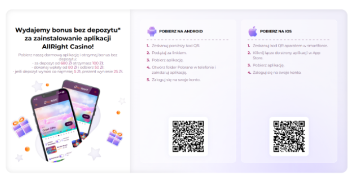 allright casino bonus bez depozytu